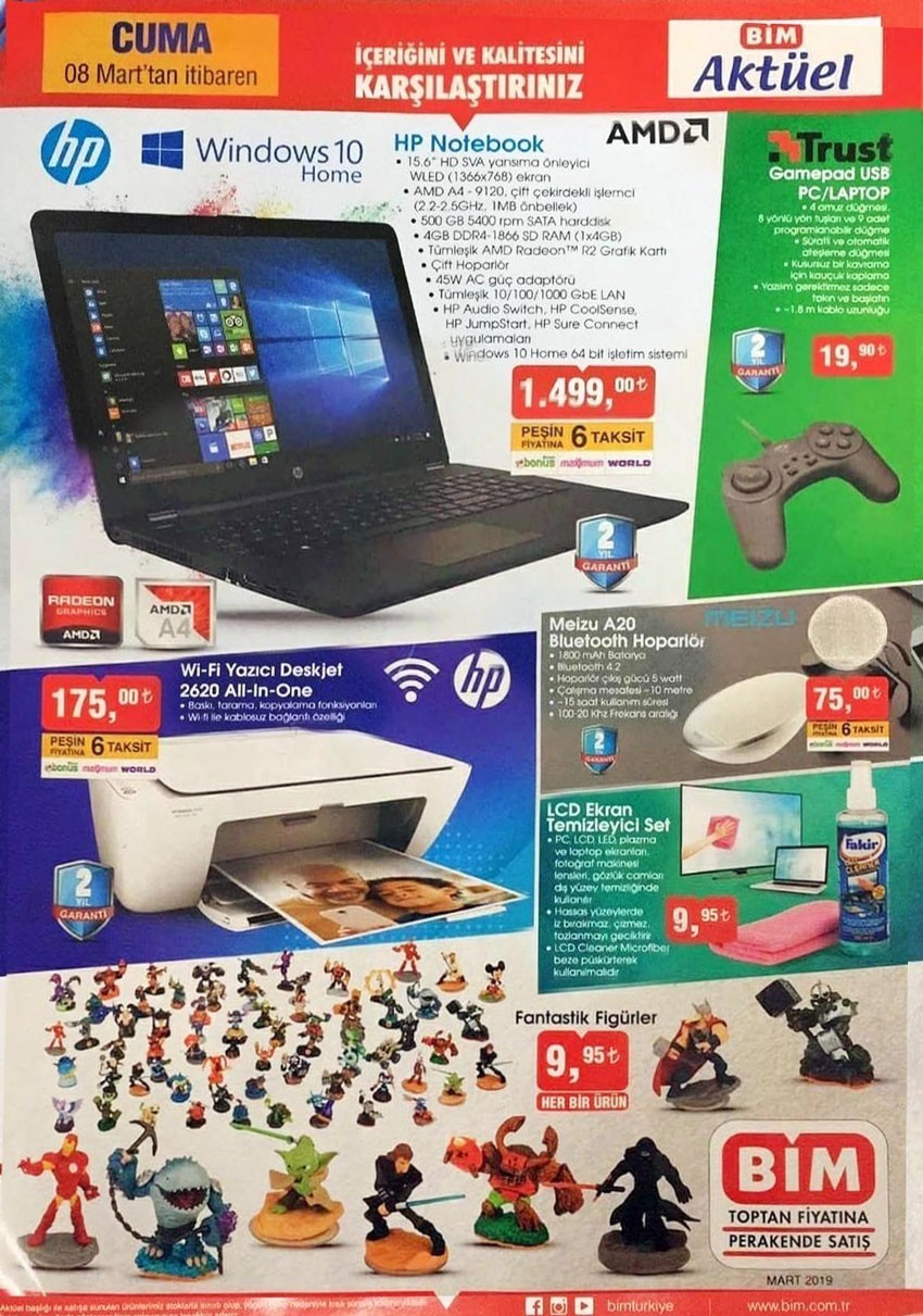 Bim 8 Mart 2019 İndirimli Ürünler Kataloğu Ürünleri İnceliyoruz