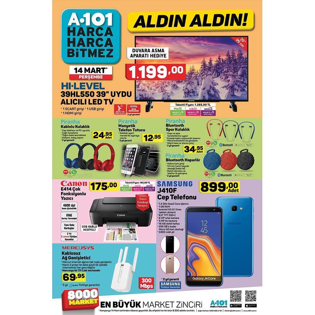 A101 14 Mart 2019 Süper İndirimli Fırsatları İnceliyoruz