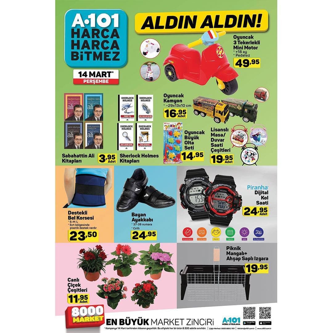 A101 14 Mart 2019 Süper İndirimli Fırsatları İnceliyoruz
