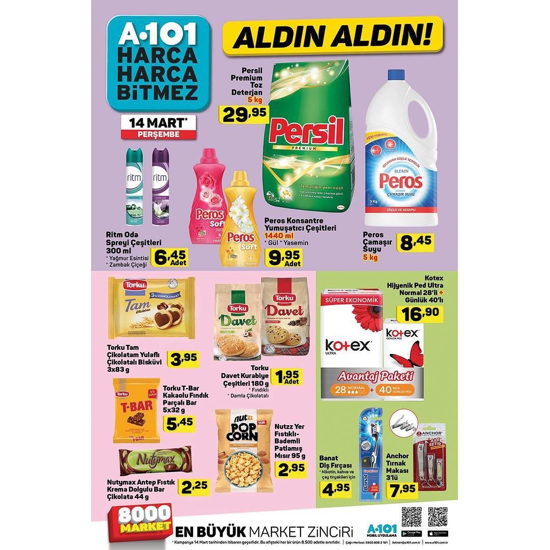 A101 14 Mart 2019 Süper İndirimli Fırsatları İnceliyoruz