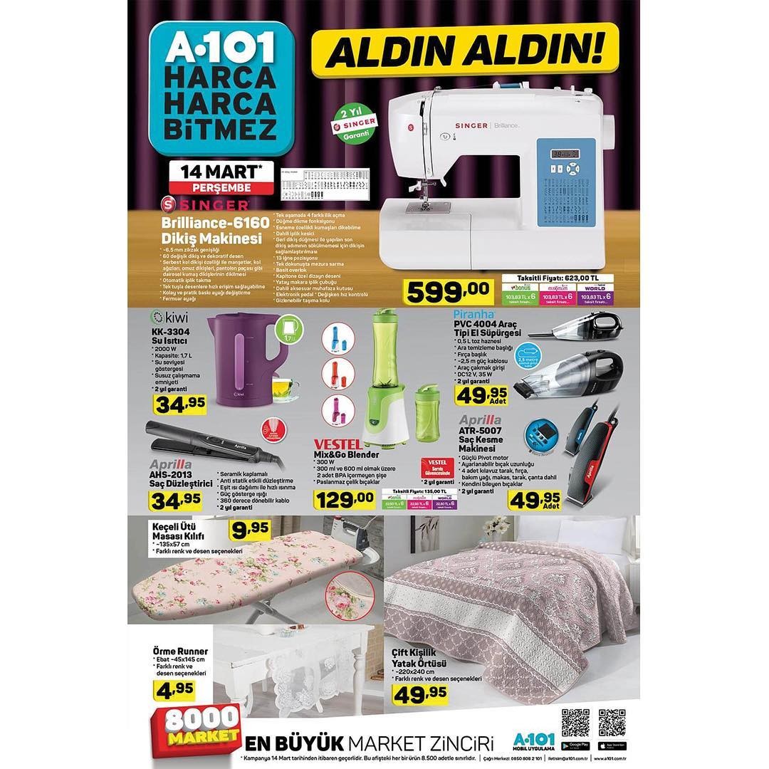 A101 14 Mart 2019 Süper İndirimli Fırsatları İnceliyoruz
