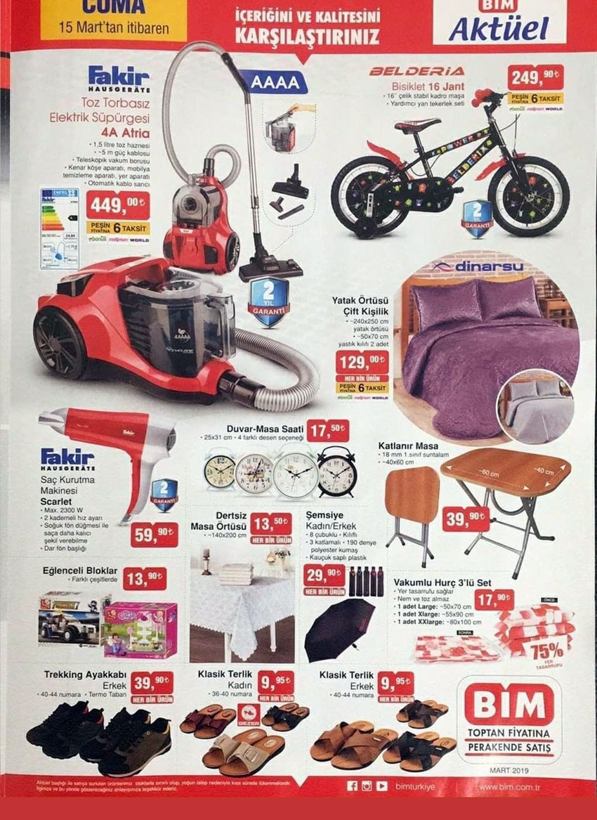 BİM 15 Mart 2019 Aktüel Ürünler Kataloğu İnceliyoruz