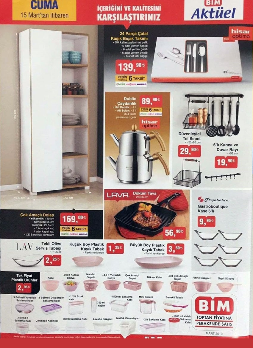 BİM 15 Mart 2019 Aktüel Ürünler Kataloğu İnceliyoruz