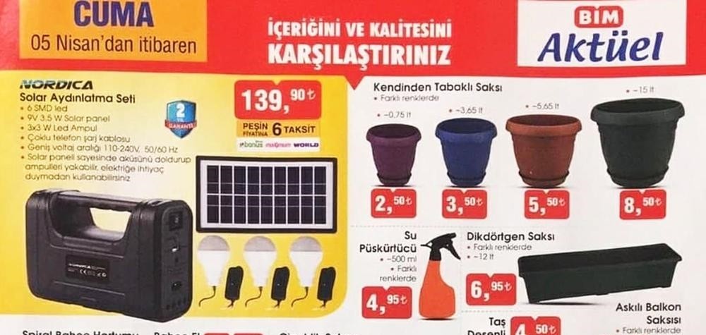 Bim 5 Nisan İndirimli Ürünler Kataloğu