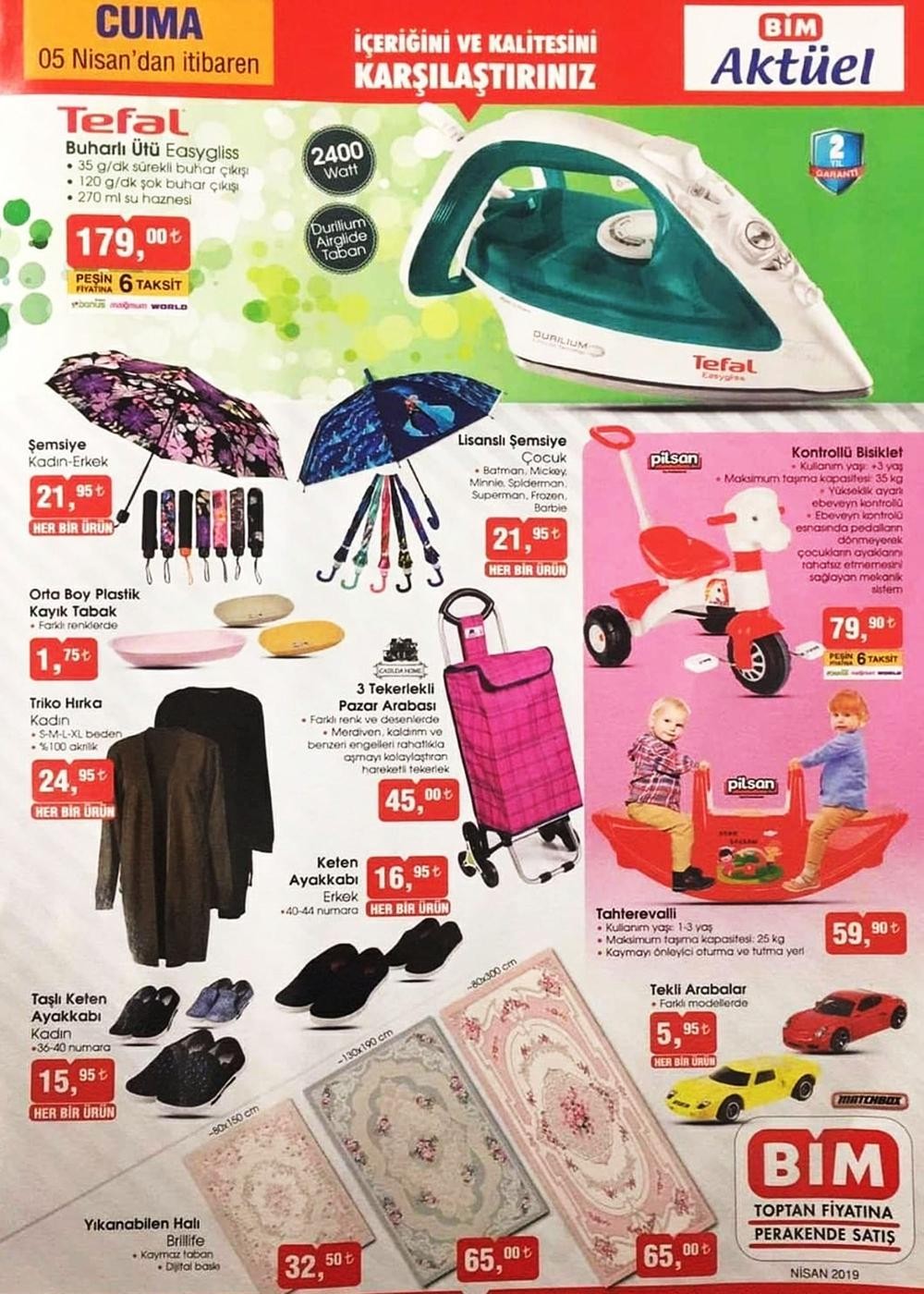 Bim 5 Nisan İndirimli Ürünler Kataloğu