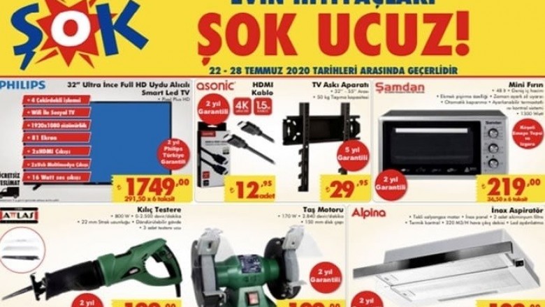 ŞOK MARKET 28 TEMMUZ 2020 AKTÜEL İNDİRİMLİ ÜRÜNLER KATALOĞU