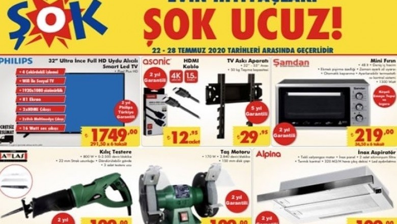 ŞOK MARKET 22 - 28 TEMMUZ 2020 AKTÜEL İNDİRİMLİ ÜRÜNLER KATALOĞU
