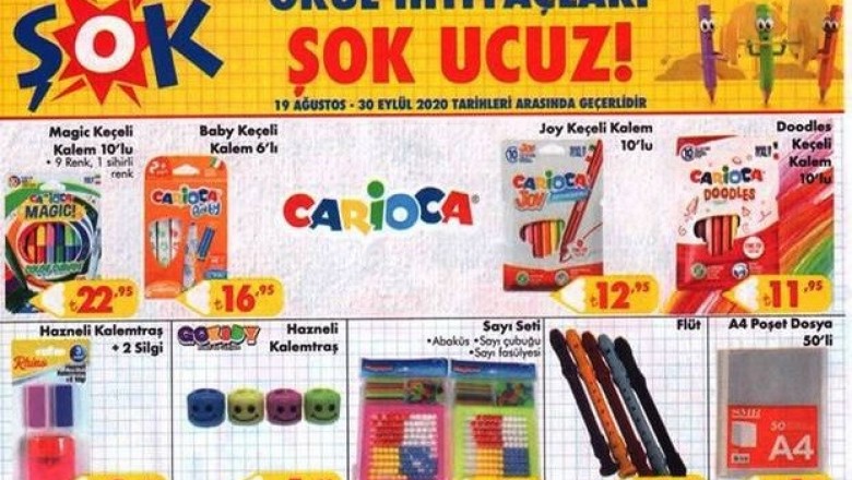 Şok markette kaçırılmayacak okul ve aktüel fırsatları