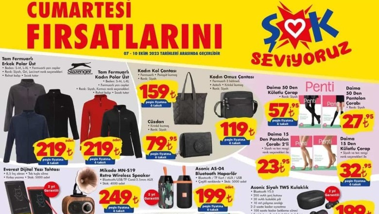 Şok Market 7 - 14 Ekim 2023 Aktüel İndirimli Ürünler Kataloğu